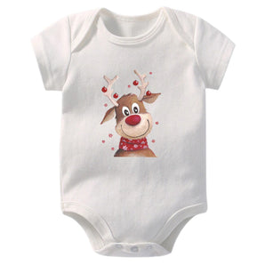 Handmade Christmas Reindeer Baby Romper