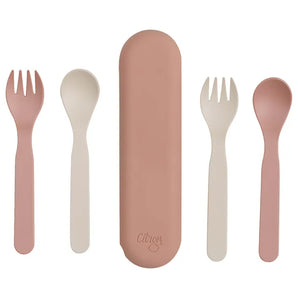 Eco-Friendly PLA Kids' Cutlery Set with Carrying Case for Children