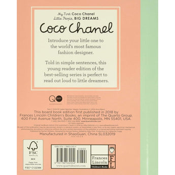 Frances Lincoln Childrens Books Little People, Big Dreams: Coco Chanel: My First Coco Chanel Volume 1 â€” Children's ...
