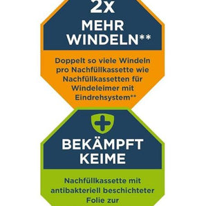 Angelcare 3 pack Refill Octagonal Grey Blue