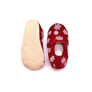 Non-Slip Moccasins - Velvet Christmas