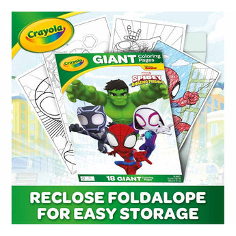 Crayola – 18 Giant Coloring Pages Spidey & His Amazing Friends – Coloring Book – Ages 3 Years +