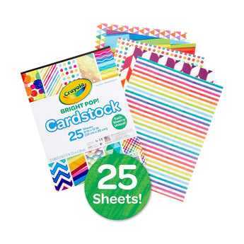 Crayola Bright Pop! Cardstock 25 Ct. | Books & Pads