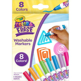 Crayola Color & Erase Marker Refill Set, 8 Washable Markers