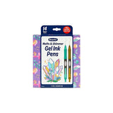 Crayola Gel Ink Pen Marker Set, 14 Matte & Glitter Pens, Gel Pens For Coloring