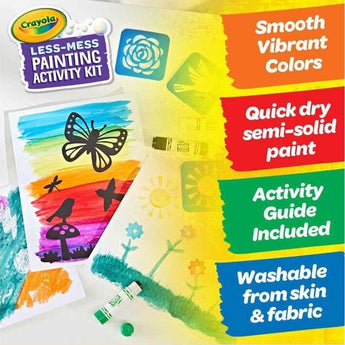 Crayola Less Mess Painting Activity Kit For Kids | Paint & Paint Accessories