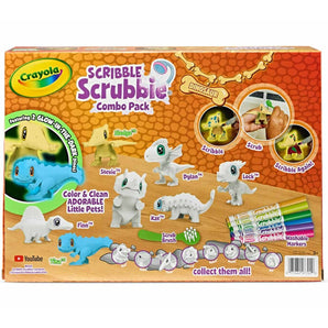 Crayola Scribble Scrubbie Pets Dinosaur Glow Combo Pack, Dinosaur Toys For Kids