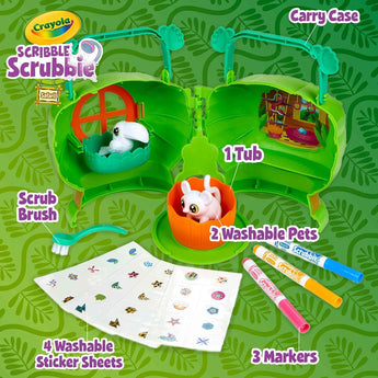 Crayola Scribble Scrubbie Pets Safari Treehouse, Toy Storage Case, Gift For Boys