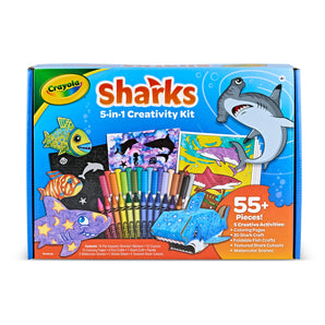 Crayola Sharks 5 In 1 Creativity Kit – Ocean Themed Art Set