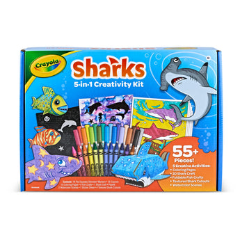 Crayola Sharks 5 In 1 Creativity Kit – Ocean Themed Art Set