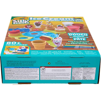 Crayola – Silly Scents Ice Cream Parlor Play Set – DIY Scented Dough & Craft Kit with 17 Molds, Scooper, Cones, Scented
