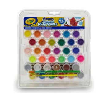 Crayola Washable Kids Paint Pots Set, 42 Count