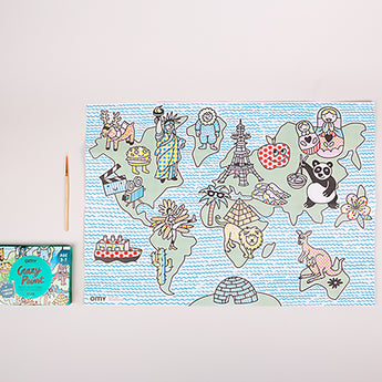 Crazy Paint - Kawaii & Atlas Ready-to-Paint Posters for Kids