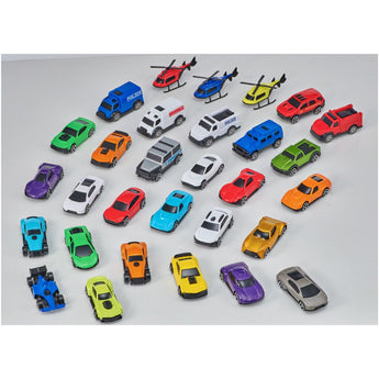 D-Power Diecast Cars Pack: 30-Piece 1:64 Scale Collection