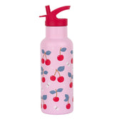500ml Stainless Steel Water Bottle - Cherries