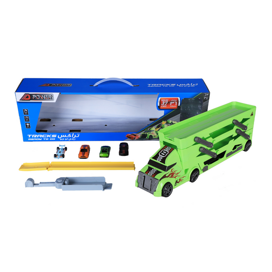 Sliding Trailer Truck | Car Carrier / Transport Truck with Launcher, 4 Cars Included