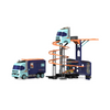 Super Transformer Construction Truck | 2in1 - Truck & Track Set, 6 Cars and Sign Boards included