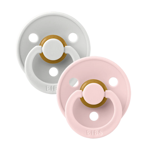 BIBS Colour 2 PACK Latex Size 1 Haze/Blossom