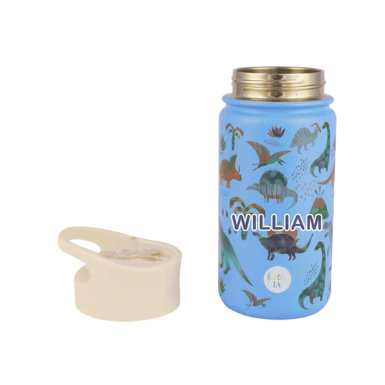 Personalised Dino Insulated Water Bottle 420 ml