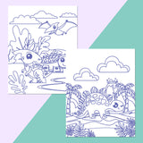 Dinosaurs Colour Me Magnet Colouring Book