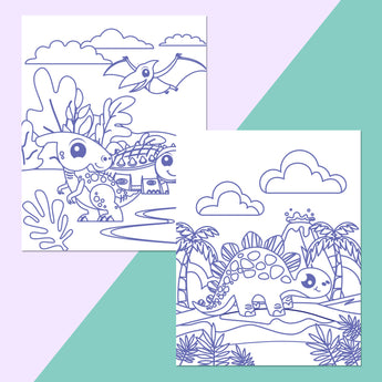 Dinosaurs Colour Me Magnet Colouring Book