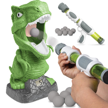 Discovery Kids Hungry T-Rex Feeding Shooting Soft Ball Indoor- Safe Game with Sound
