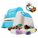 Discovery™ #MINDBLOWN Rock Tumbler Starter Kit – Stone Polishing Set with Rocks, Grit, Gem Case| STEM Science Project Kit for Kids & Beginners| Cool Toy for Boys & Girls Ages 8+