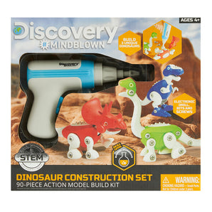 Discovery Mindblown Dinosaur Construction 90-Piece Action Set STEM Toy For Little Paleontologists