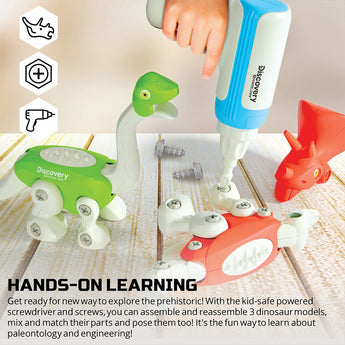 Discovery Mindblown Dinosaur Construction 90-Piece Action Set STEM Toy For Little Paleontologists