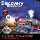 Discovery Mindblown Kids DIY Steam Engine 54-Piece Train Build Science Kit