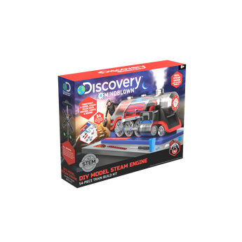 Discovery Mindblown Kids DIY Steam Engine 54-Piece Train Build Science Kit