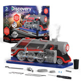 Discovery Mindblown Kids DIY Steam Engine 54-Piece Train Build Science Kit