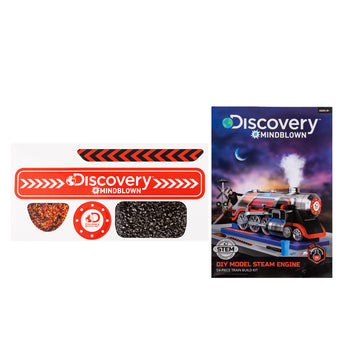 Discovery Mindblown Kids DIY Steam Engine 54-Piece Train Build Science Kit