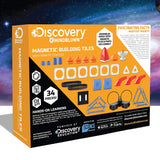 Discovery Mindblown Magnetic Building Tiles with Remote Control, 34-Piece STEM Play Set