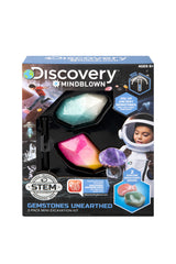 Discovery Mindblown Mini Unearthed Gemstones Dig Set, 2 Pack Excavation Kit w/ Chisel, App & Poster, Interactive Archaeology Geology Experiment, Fun & Educational Science STEM Toy for Kids 6+