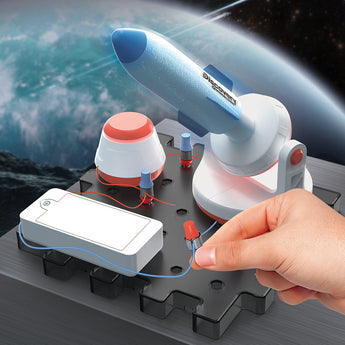 Discovery Mindblown STEM Rocket Launch Space Station Circuitry Set, Build-it-Yourself Engineering Toy Kit