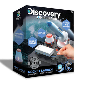Discovery Mindblown STEM Rocket Launch Space Station Circuitry Set, Build-it-Yourself Engineering Toy Kit