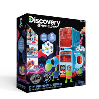 Discovery Mindblown STEM Toys DIY Prize-Pod 52-Piece Retro Vending Machine Build Kit