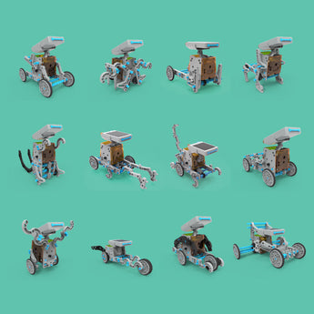 Discovery Mindblown Solar Vehicle Creations 197 Easy-Build-Pieces, with 12 Unique Robotic Designs