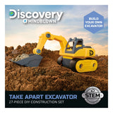 Discovery Mindblown Take Apart DIY Excavator Construction 27-piece Set STEM Toy for Early Engineering, Science Kit for Kids