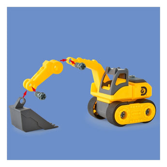 Discovery Mindblown Take Apart DIY Excavator Construction 27-piece Set STEM Toy for Early Engineering, Science Kit for Kids