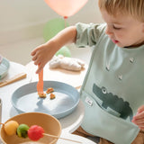 Done By Deer Bib With Velcro 2 Pack | Lalee Design Sandy Beige