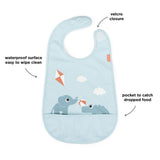 Done By Deer Bib With Velcro Playground | Blue Mealtime Bib