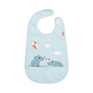 Done By Deer Bib With Velcro Playground | Blue Mealtime Bib - My Little Thieves