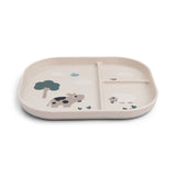 Done By Deer Foodie Compartment Plate Tiny Farm Sand | Anti Slip Kids Plate