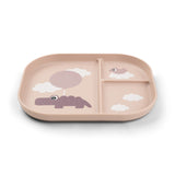 Done By Deer Foodie Compartment Plate Tiny Farm Sand | Anti Slip Kids Plate