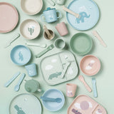 Done By Deer Foodie Compartment Plate Tiny Farm Sand | Anti Slip Kids Plate