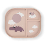 Done By Deer Foodie Compartment Plate Tiny Farm Sand | Anti Slip Kids Plate