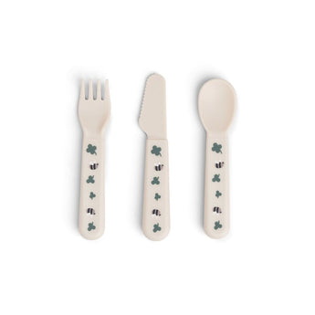 Done By Deer Foodie Cutlery Set Tiny Farm Sand | Cutlery