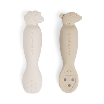 Done By Deer Learning Spoon Set Tiny Farm Sand | Cutlery